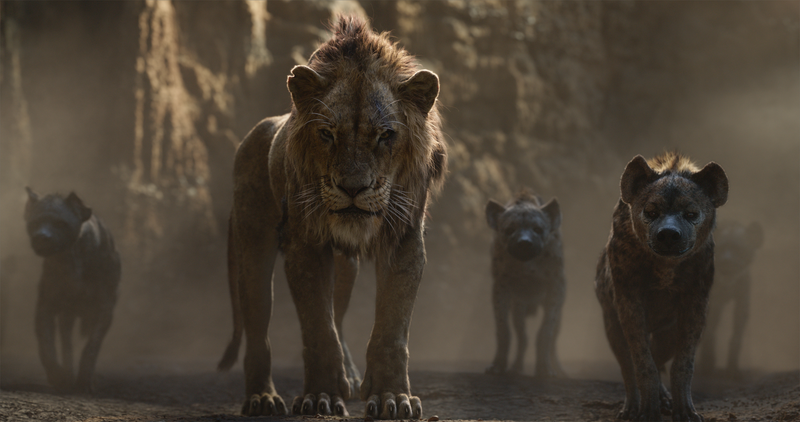 The villainous Scar and his hyena comrades.